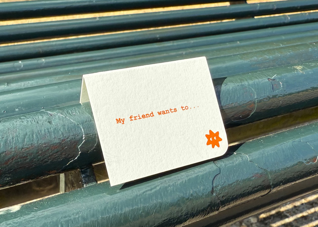 wingpal card on bench hanging